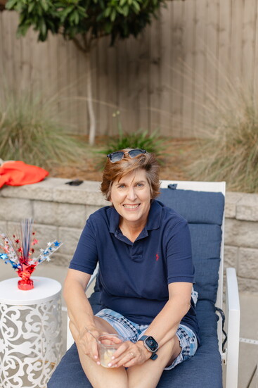 Gayle Bryan, Publisher for Aiken City Lifestye, enjoyed time with friends for the holiday. 