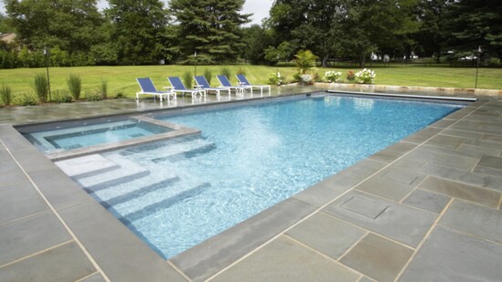 "Simple and elegant" pool with auto-cover. (Photo: AACPS)