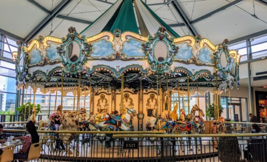 The iconic carousel at The Woodlands Mall is a fun ride during every shopping trip.