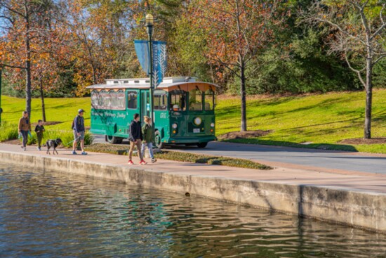Ride the Town Center Trolley for easy complimentary transportation around the Town Center area.