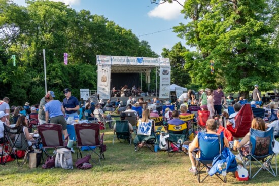 Fans enjoy the music of the Rock Castle Summer Songwriters Series concerts.