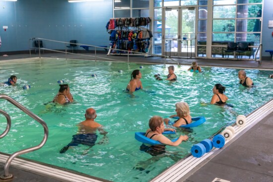 Exercise, such as group water aerobics, can significantly improve mental health.