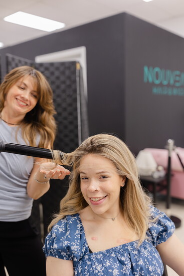 Nikki and Megan trying some new styles.