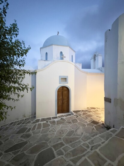 A chapel in Lefkes, on the Greek island Paros.