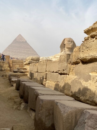 The pyramids and Great Sphinx in Egypt