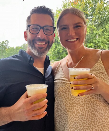 Adam and his former assistant brewer, Maggie Jenkins