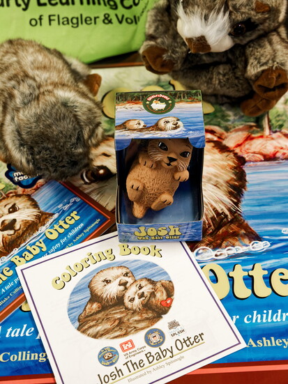 Coloring with a cause: meet Josh the Baby Otter.
