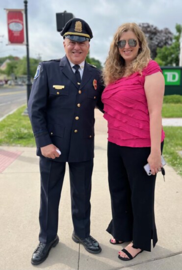 Capt. Mark Catania and State Representative Jill Barry.