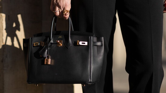 Black Birkin bag named for famed Jane Birkin. Photo by Andreas Rentz/Getty Images