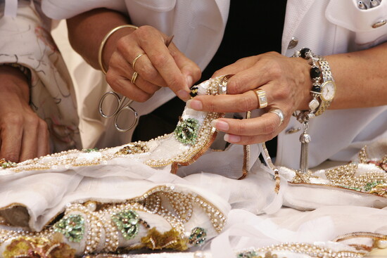 Handwork in the Chanel Atelier. Photo by Francois Durand/Getty Images