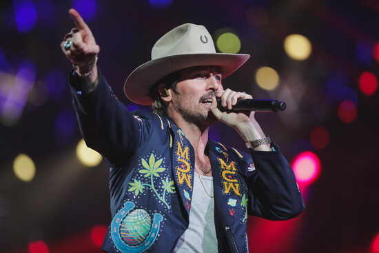 Mark Wystrach, lead vocalist of the Texas country band Midland, opens the 2020 Houston Livestock Show & Rodeo