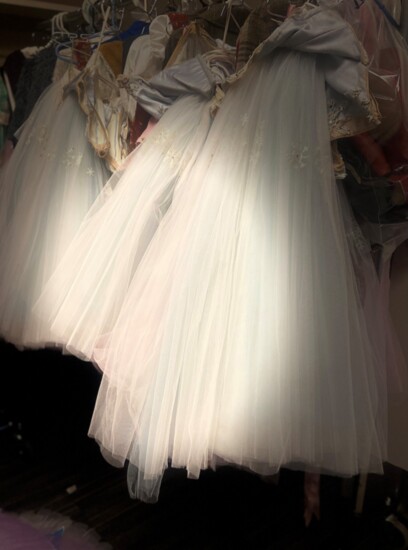 Photo credit: Leslie Bonnell, Behind the scenes images of a dancer’s dress from The Nutcracker, presented in partnership with Denver Ballet Theatre.