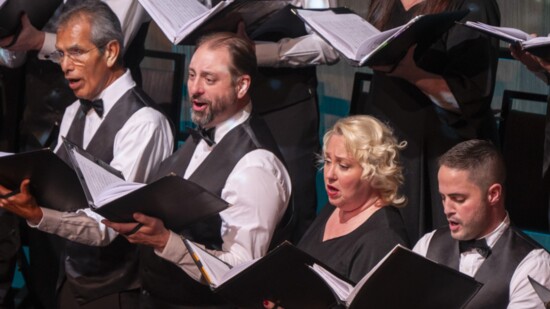 Photo credit: Andrew Miner, Members of the Parker Chorale perform with the Parker Symphony Orchestra at the annual favorite, A Classic Parker Holiday.