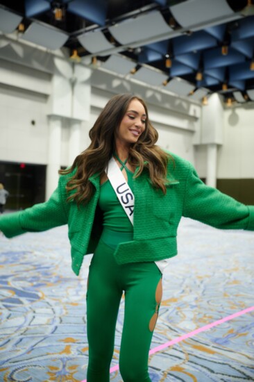 R'Bonney during dance reversal days prior to Miss Universe. 