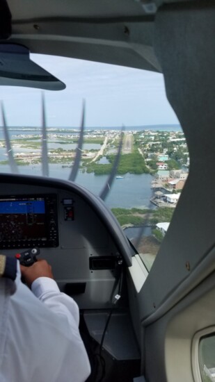 Landing on Ambergris Caye