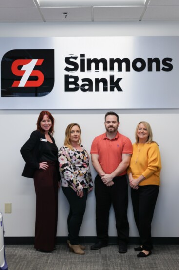 Simmons Bank's Bellevue Branch staff includes Georgie Calhoun, Yvonne Rhodes, Keith Phelps and Tami Terrell.
