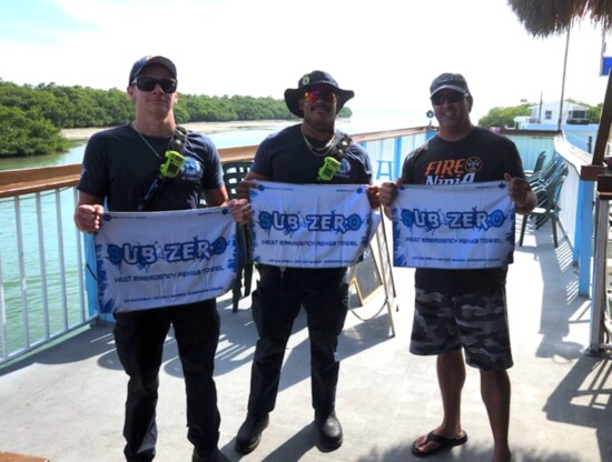 Fire Ninja distributed its SUB-ZERO Cooling towels to Boca Grande FD crew members, and others, during a recent event on Marathon Key.