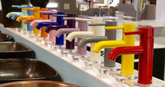 Add a pop of color to your space with a rainbow of faucets.