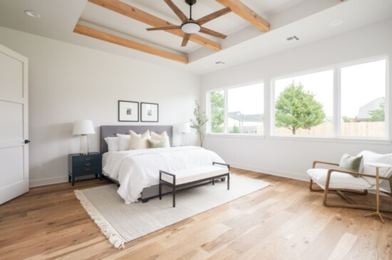 The home has three spacious bedrooms in addition to the master bedroom.