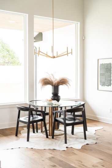 An informal dining area complements the formal one; it's ideal for small, informal meals.