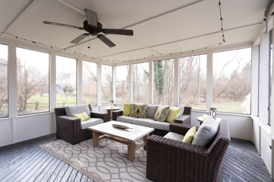 From old to new, Nicole refreshed the back porch (which wasn't utilized much previously) with accessories and patterns to make the area inviting. 