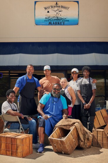 Seated L - R: Brysen and Bahli Mullins. Standing L-R, Antonio Vincent,  Justis Mullins, Judy Scott, Tara Mullins and Christien Mullins.