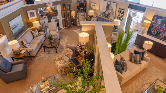 Best Furniture Gallery boasts an 18,000-square-foot showroom with dozens of charming vignettes displaying their styles around every corner.