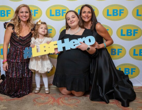 Left to right: LBF board member Stei Corno, her daughter Cameron, LBF founder Nicole Giroux and her daughter Lila. 