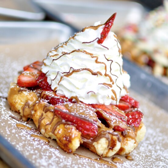 One of Press Waffle's mouthwatering menu items.