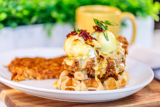Chicken & Waffle Benedict