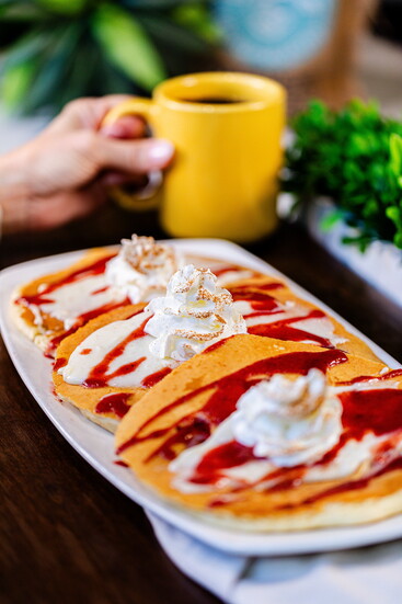 Strawberry Cheesecake Pancakes