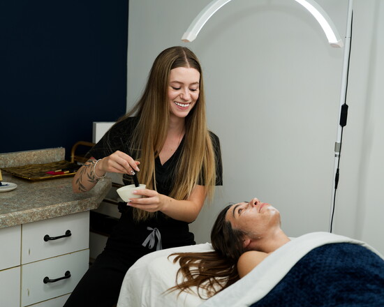 Precision, training, and trust—Mayce Chrisman in action with a client.