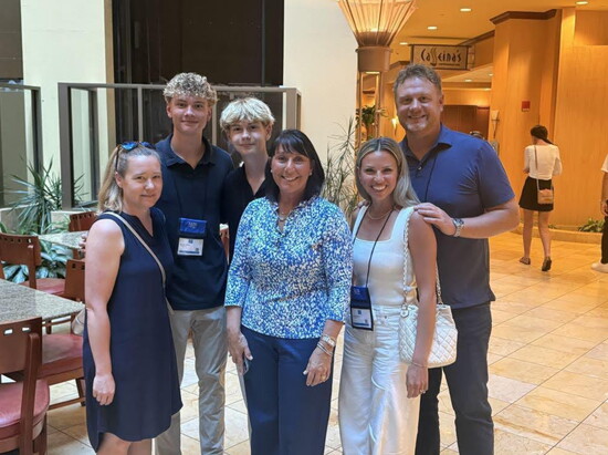 Gayle Jagel with contestants at a national competition