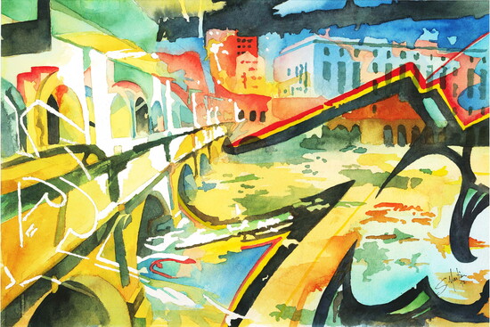 "Sorrow Through Painted Glass" by Scott Martin