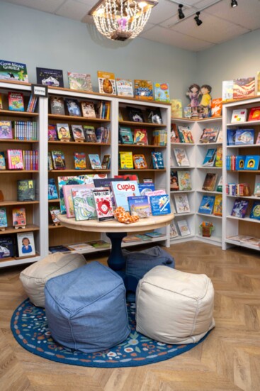 Kids' books and nook at The Island Bookshop. 
