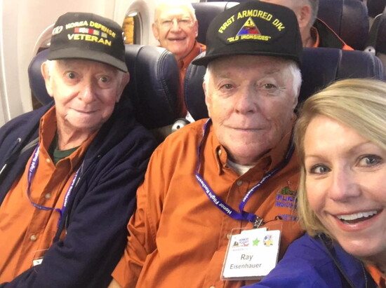 Ginny Ryan with Honor Flight veterans
