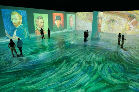  Van Gogh’s art comes to life by appearing and disappearing, flowing across multiple surfaces, and heightening the senses with their immense detail.