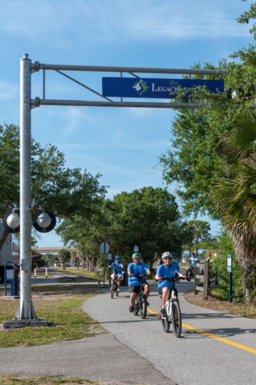 Riding the Legacy Trail on Big Bam eBike's tour.