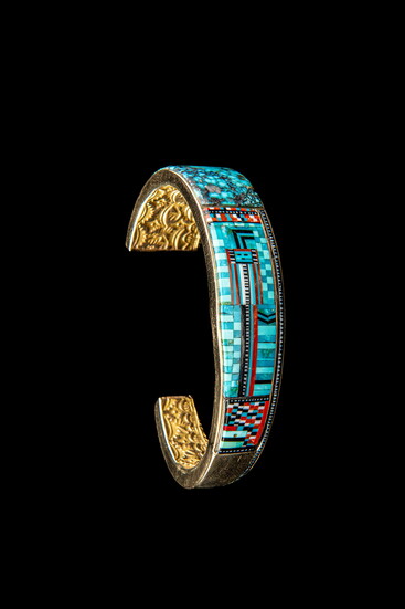 Carl and Irene Clark, Yéii figure cuff bracelet