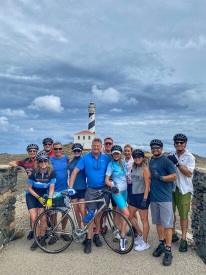 Outside Far de Favaritx lighthouse in Menorca.