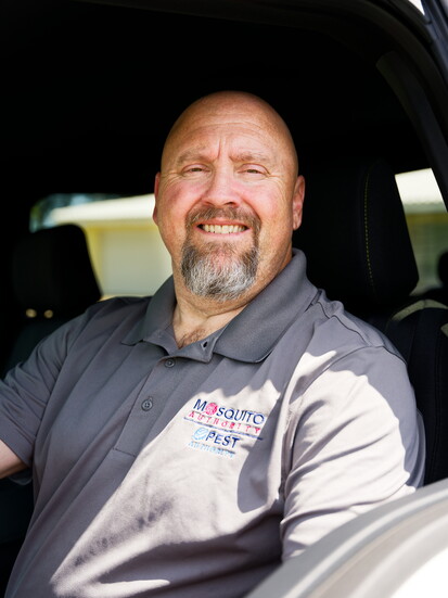 Patrick Shinder on his way to help another family.