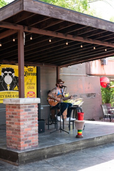 The Monkey Bar and Grille patio. 