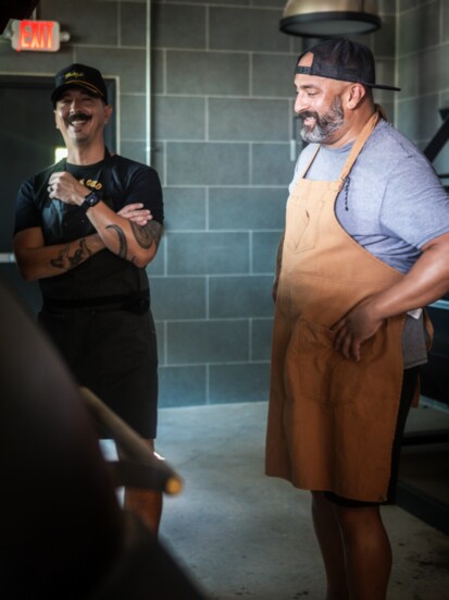 Owner Mems Davila and Pitmaster Aaron Duntley