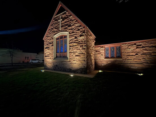 Blingle loved enhancing the already beautiful Bethel Lutheran Church with professionally designed architectural and landscape lighting.