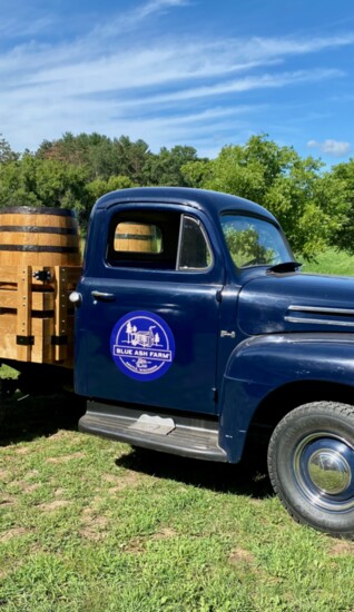 The iconic Blue Ash Farm pickup truck