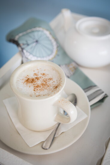 Sip a drink and shop at Jenovelle European Cafe and Gift Shop. 