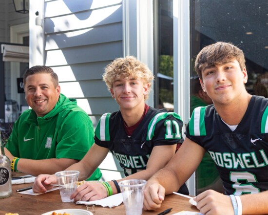 From left to right: Coach Prewett, Grant Cook, Ethan Gurela