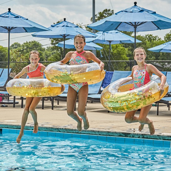 The Bluegrass Yacht & Country Club pool complex is  a great place for kids.