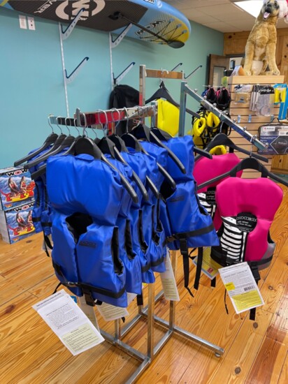 Safety first - Trident Marina has a large selection of personal water safety gear. 