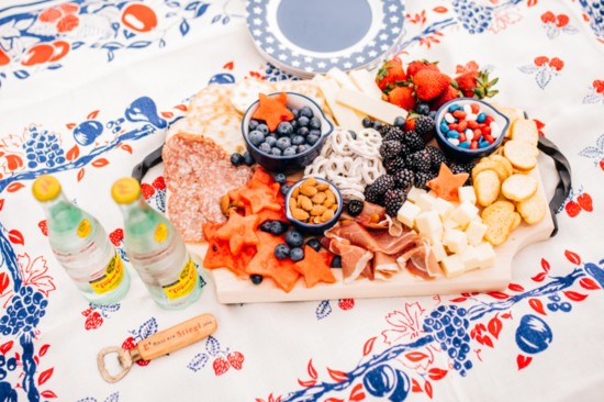 Patriotic spread of red, white and blue